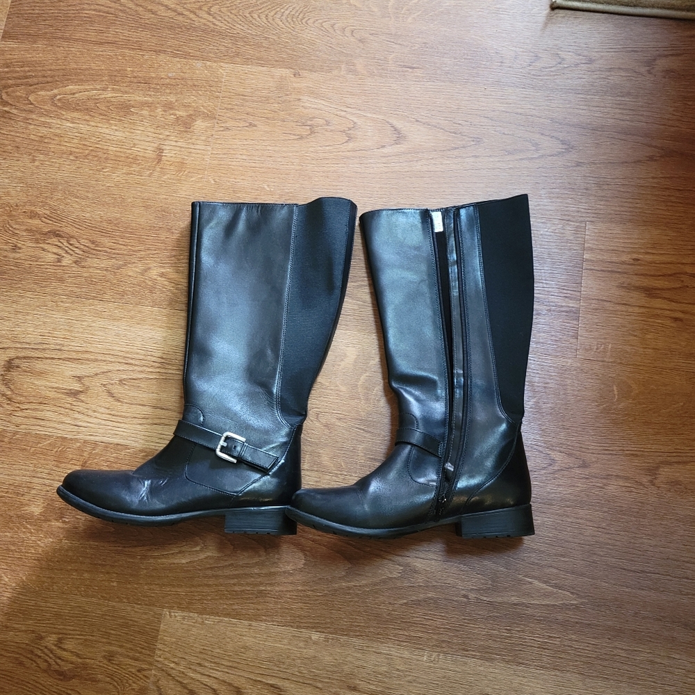 Clarks Black Knee-High Women's Boots 9.5 M - Picture 2 of 6